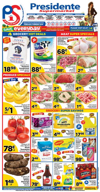 Grocery & Drug offers in Fort Lauderdale FL | Save Everyday in Presidente | 2/21/2024 - 2/27/2024