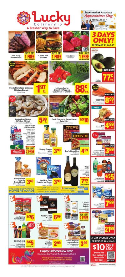Grocery & Drug offers in Dublin CA | A Fresher Way To Save in Lucky Supermarkets | 2/22/2024 - 2/27/2024