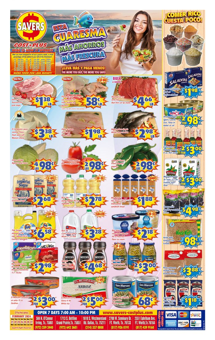 Savers Cost Plus catalogue in Grand Prairie TX | More Savings, More Freshness | 2/22/2024 - 2/27/2024