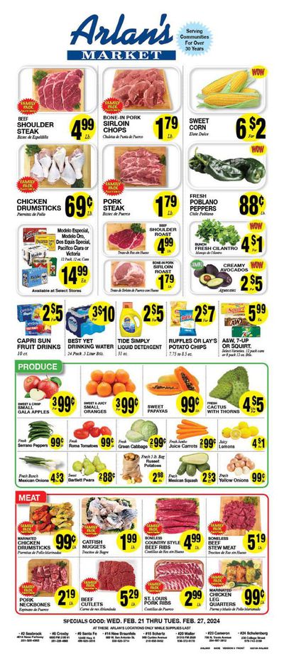 Grocery & Drug offers in Baytown TX | Arlan's Market New Ad in Arlan's Market | 2/22/2024 - 2/27/2024