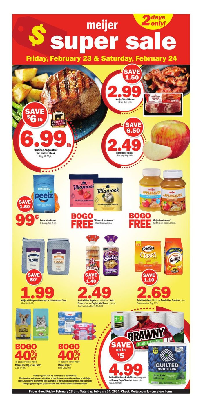 Meijer catalogue in Florence KY | Super Sale Ad | 2/23/2024 - 2/24/2024