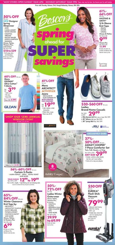 Department Stores offers in Baltimore MD | Spring Ahead of Super Savings in Boscov's | 2/22/2024 - 2/28/2024