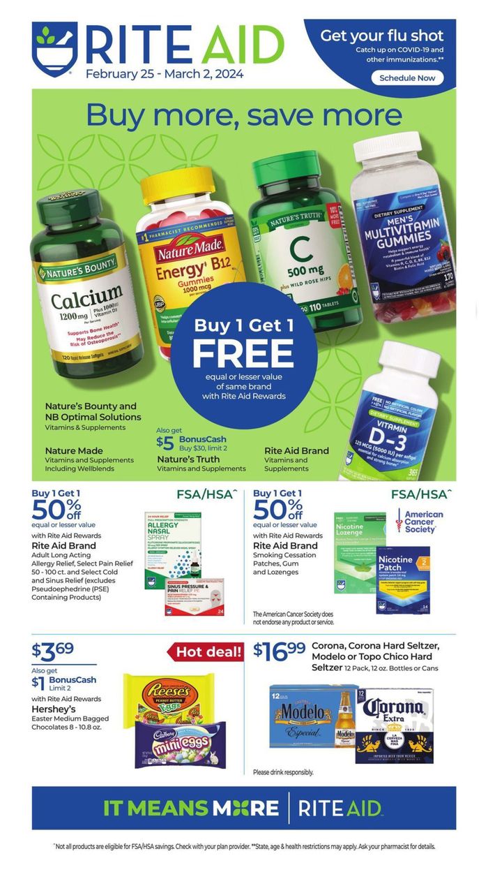 Rite Aid catalogue in Los Angeles CA | Buy More Save More | 2/26/2024 - 3/2/2024