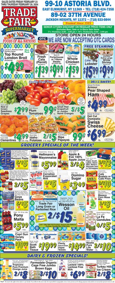 Grocery & Drug offers in Elmhurst NY | Leap Year Savings! in Trade Fair Supermarket | 2/26/2024 - 2/29/2024