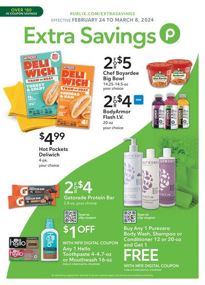 Grocery & Drug offers in Coral Gables FL | Publix Extra Savings in Publix | 2/26/2024 - 3/8/2024
