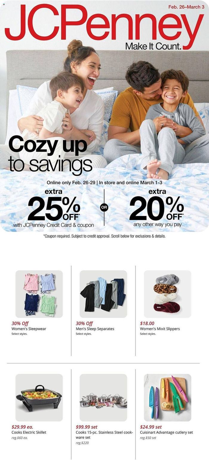 JC Penney catalogue in San Bruno CA | Cozy Up To Savings | 2/26/2024 - 3/3/2024