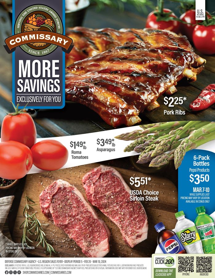 Commissary catalogue in Fishers IN | More Savings | 2/26/2024 - 3/10/2024