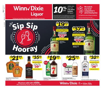 Winn Dixie catalogue in Jacksonville FL | Alcohol Flyer | 2/26/2024 - 3/24/2024