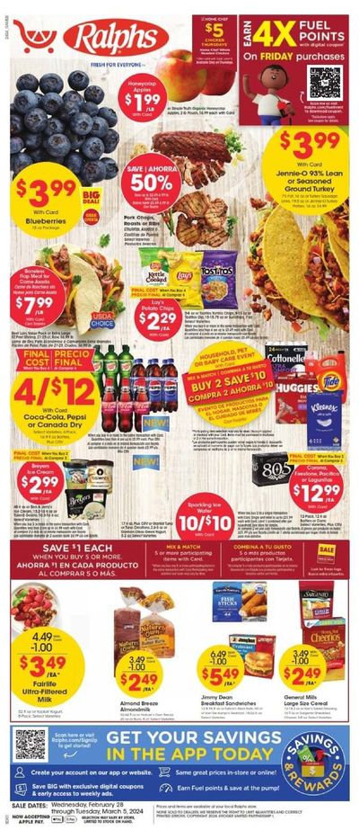 Grocery & Drug offers in Bellflower CA | Ralphs Weekly ad 28/02 in Ralphs | 2/28/2024 - 3/5/2024
