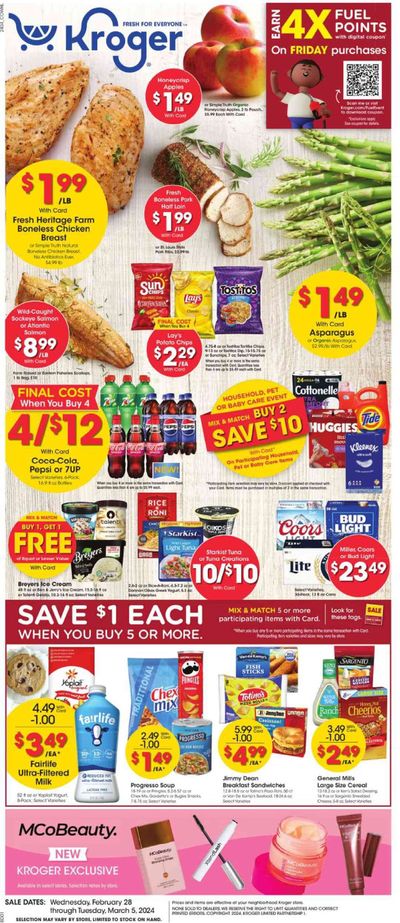 Grocery & Drug offers in Lake Charles LA | Weekly Ads Kroger 28/02 in Kroger | 2/28/2024 - 3/5/2024