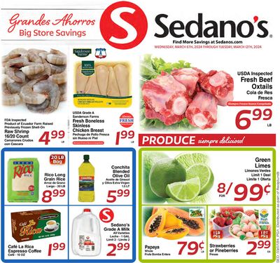 Sedano's catalogue in Orlando FL | Big Store Savings | 3/6/2024 - 3/12/2024