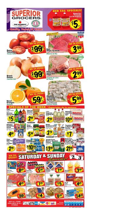Grocery & Drug offers in Bellflower CA | Red Tag Specials in Superior Grocers | 2/28/2024 - 3/5/2024