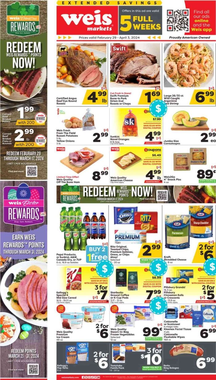 Weis Markets catalogue in Hatboro PA | Extended Savings | 3/1/2024 - 4/3/2024