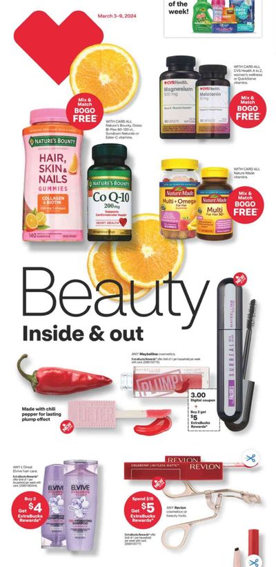 Grocery & Drug offers in Coral Gables FL | Beauty Inside & Out in CVS Health | 3/3/2024 - 3/9/2024