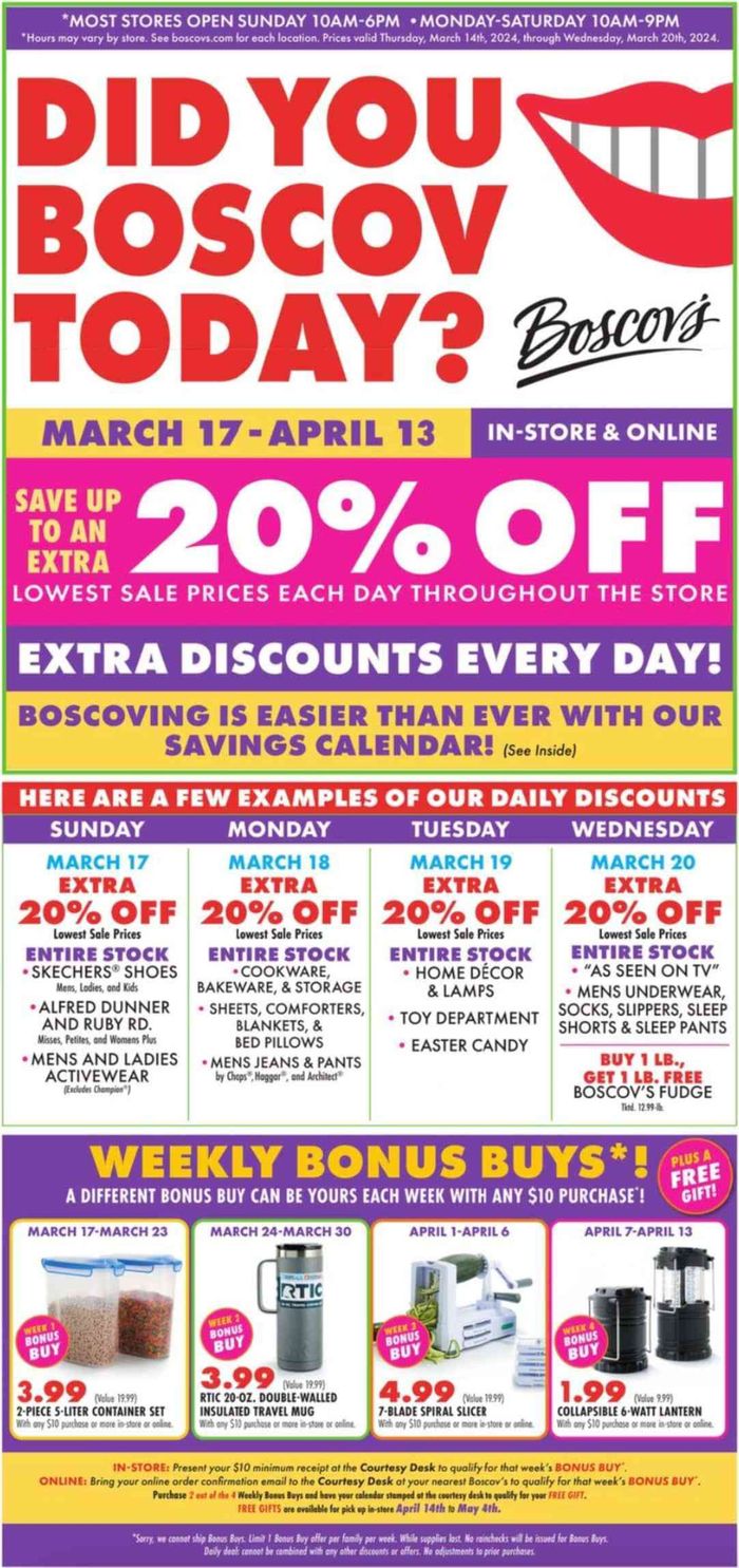Boscov's Pleasantville NJ 6725 black horse pike Store Hours & Deals