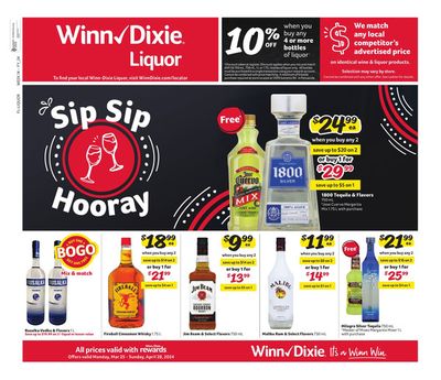 Winn Dixie catalogue in Live Oak FL | Alcohol Flyer | 3/25/2024 - 4/28/2024