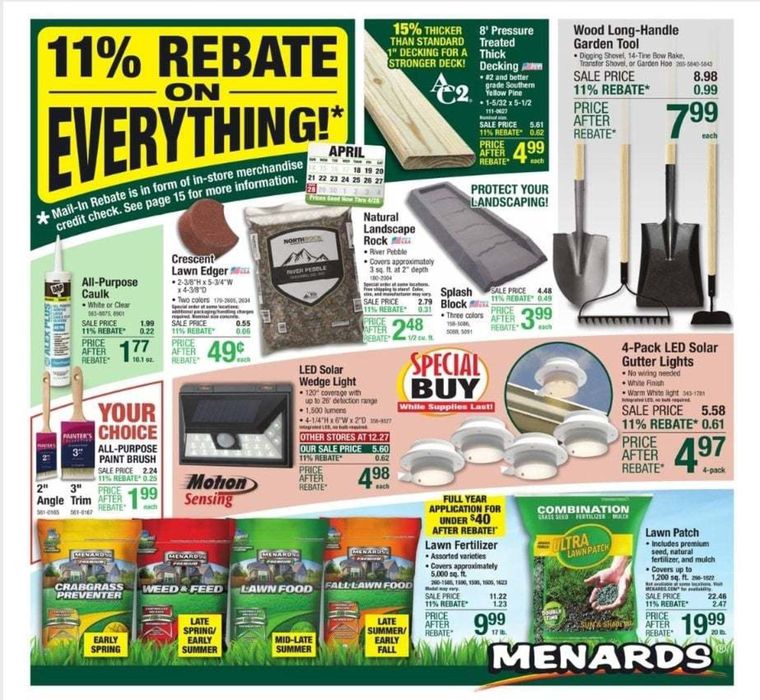 Menards catalogue in Columbus OH | 11% OFF Everything! | 4/18/2024 - 4/28/2024