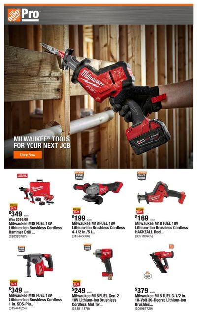 Home Depot catalogue | Milwaukee Tools For Your Next Job | 4/23/2024 - 4/29/2024