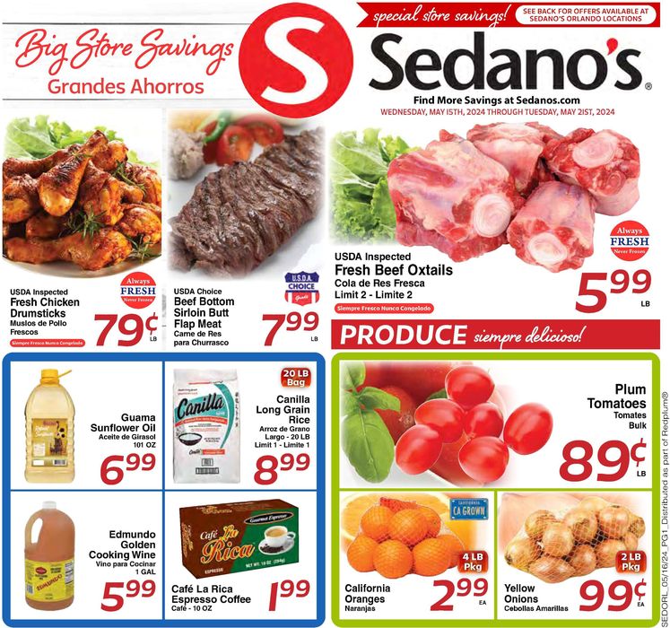 Sedano's Orlando - 12981 South Orange Blossom | Store Hours & Deals ...