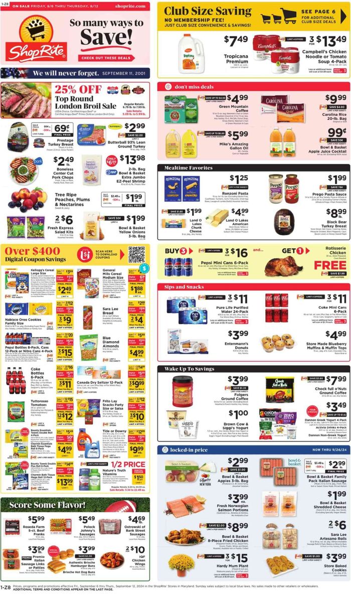 ShopRite catalogue in Moscow PA | Top offers for smart savers | 9/6/2024 - 9/12/2024