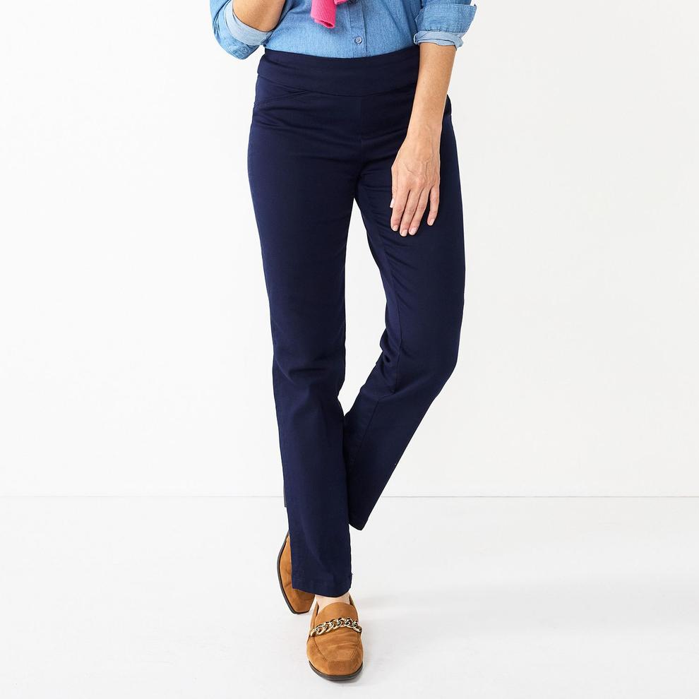 Women's Croft & Barrow® Effortless Stretch Pull-On Straight-Leg Pants offers at $34.99 in Kohl's